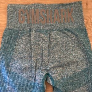 GYMSHARK Flex High Waisted Leggings - Teal Marl/ Light Grey